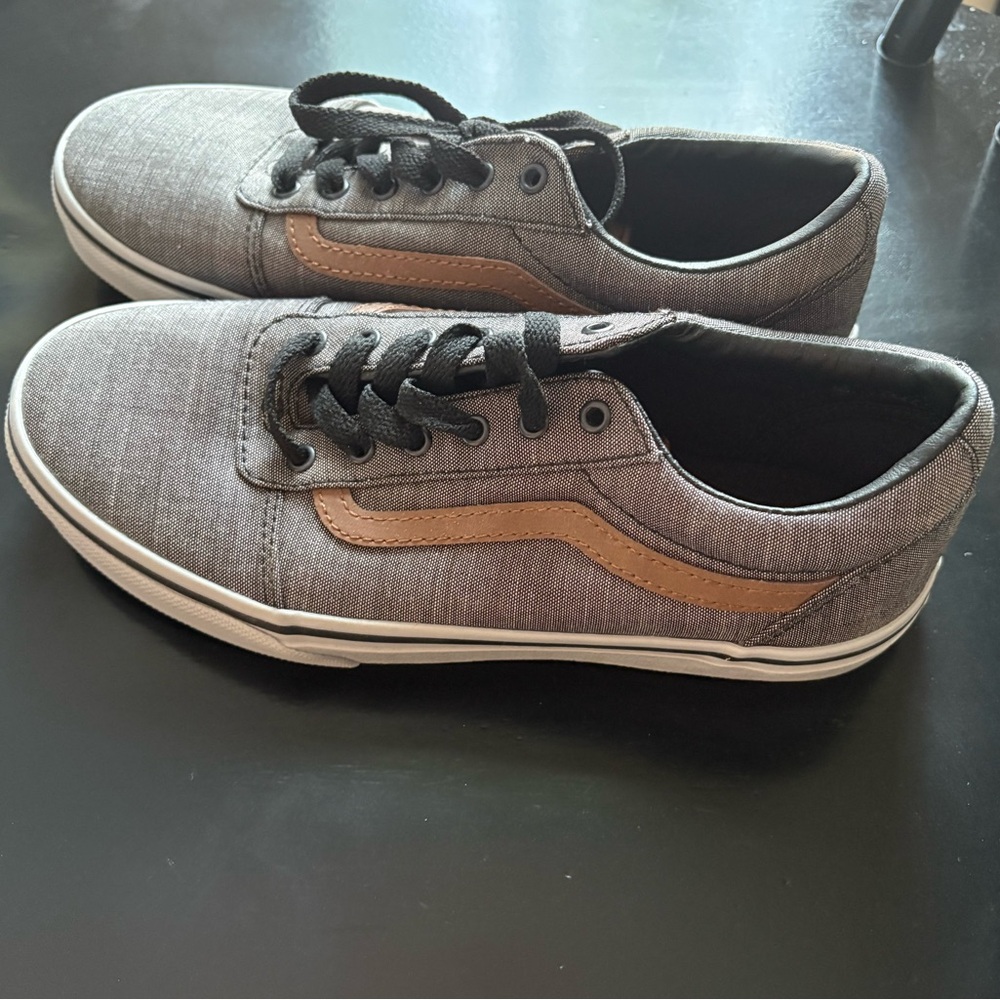 Vans Gray and Brown Boy’s Skate Shoes